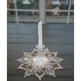 thumbnail image 2 of Neutral Earth Tones White Jacquard Doily (11" / 15" Round), 2 of 5