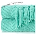 thumbnail image 3 of Chen xin Premium Textured Knit Throw Blanket with Tassels - Soft, Cozy Blanket for Couch, Bed, Living Room - 50" x 65” - Holiday, 3 of 8