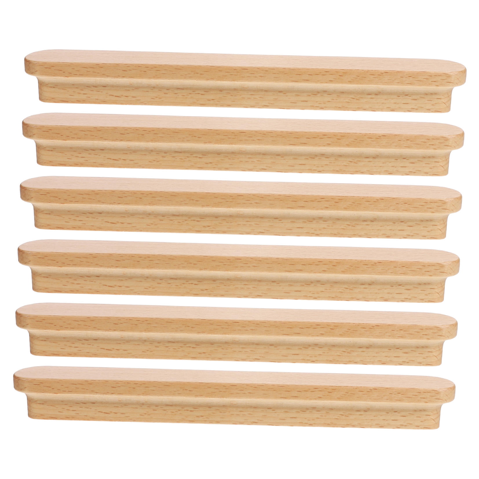 Masteelf 6pcs Wood Cabinet Handles Decorative Cabinet Handles Unique Drawer Pulls Kitchen Handles for Cabinets Closet Door Handles