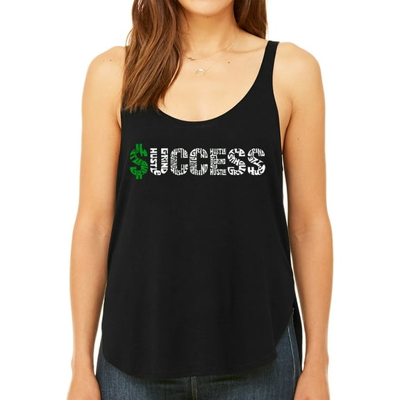 Women's Premium Word Art Flowy Tank Top - Success