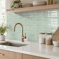 thumbnail image 7 of ABCISI 10-Sheet Peel and Stick Backsplash Tile, 12 x 12-Inch Light Green 3D Subway Wall Panels, Self-Adhesive Vinyl Tiles for Kitchen, Bathroom, Laundry Room and Camper, Light Green, 7 of 7