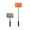 Orange, variant on Blue Blue Extendable Car Window Scrubber With Dense Fiber Head For Effective Particle And Water Mark Removal