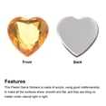 thumbnail image 4 of Uxcell 20Pcs Acrylic Flat Back Rhinestones 30mm/1.2 inch Heart Artificial Gemstone for Crafts Jewelry Making Gold, 4 of 7