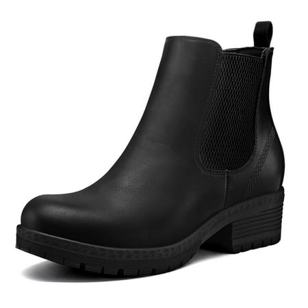 

Bocca Women s Matte Black Chelsea Boots Chunky Heel Ankle Booties Size 7.5