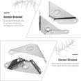 thumbnail image 4 of UPOUART 24pcs Corner Braces Stainless Steel Durable Joint Fasteners for Home Use Silver Triangular Structure Strong LoadBearing Space Saving Furniture Accessories 2.5"x2.5", 4 of 8