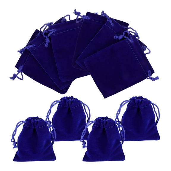 PENIKOKO 10pcs Royal Blue Drawstring Bags for Wedding Favors Candy Jewelry Storage and Travel Use