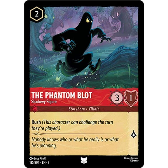 Disney Lorcana Archazia's Island Uncommon The Phantom Blot - Shadowy Figure #135