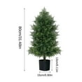 thumbnail image 2 of KUNPENG Artificial Norfolk Pine Christmas Tree, Real Touch Faux Tree with Black Pot, Realistic Indoor Holiday Decor for Christmas Entryway, Living Room & Office, Christmas Decorations, 2 of 8