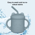 thumbnail image 3 of Vaso de entrenamiento de silicona con pajita para niños pequeños de 8 meses, 3 of 5