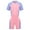 Pink, variant on YONGHS Kids Girls Short Sleeve Zipper One Piece Swimsuit Beach Bathing Suit Swimming Training Jumpsuit Blue 10