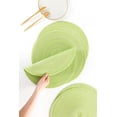 thumbnail image 2 of 15 Inch Round Braided Placemats Set of 4, Washable Heat Resistant Cotton Polyester Circle Place Mats for Kitchen Dining Table - Spring Green, 2 of 5