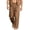 Brown, variant on Men’s Linen-Cotton Beach Pants - Solid Color Straight Leg Casual Trousers with 4 Pockets | Resort Vacation Lightweight Bottoms