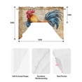 thumbnail image 5 of Retro Rooster Swag Valances for Windows, Small Curtains Drapes, Farmhouse Vintage Country Animals Print Kitchen Window Curtains Over Sink Window Treatment Valance for Bedroom/Bathroom 56"x36", 5 of 5