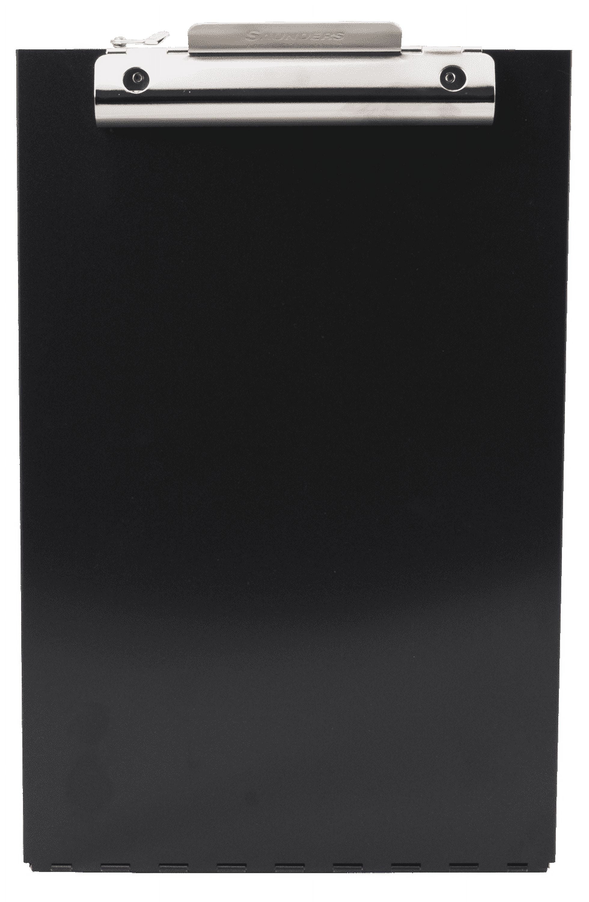 Saunders 11018 Redi-Rite Aluminum Storage Clipboard with 1 in. Clip Capacity for 8.5 in. x 11 in. Sheets - Black