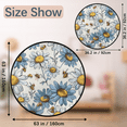 thumbnail image 2 of CURLYOOT Bee 5.2ft Round Rug for Living Room, Large Washable Area Rug, Non Slip Floor Mat Bumblebee with Flower Printed Indoor Rugs for Bedroom, Dining Room, Offices, Entryway, 2 of 7