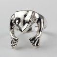 thumbnail image 2 of Anillos de rana ajustables de plata Vintage, anillos abiertos de de animales para mujer, joyería de compromiso de para pareja, D Fernando Anillos abiertos, 2 of 5
