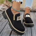 thumbnail image 2 of Dakaela Womens Loafer Shoes Platform Chunky Penny Loafers Lug Sole Slip on Work Office Business Casual Dress Shoes Black 6, 2 of 8