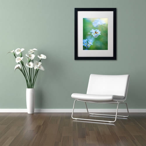 Trademark Fine Art Landscapes Matted Framed Art ' Forget-Me-Not ' by Philippe Sainte-Laudy