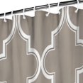 thumbnail image 3 of Brown Geometric Quatrefoil Pattern Shower Curtain 72"x84" ,Bathroom Decorative Shower Curtains Set with 12 Hooks,Modern Waterproof Washable Shower Curtain, 3 of 6