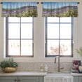 thumbnail image 4 of LALILO Kitchen Curtain Valance Flowers Cover Western Coast Rod Pocket Window Curtain 52"x 18" Set of 2, 4 of 7