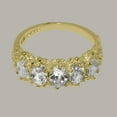 thumbnail image 6 of LBG British Made 18k Yellow Gold Cubic Zirconia Womens Eternity Ring - 33 size options - Size 4, 6 of 8