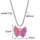 thumbnail image 3 of piezas de collar de llama de mariposa, accesorios de moda de acero inoxidable para hombres y mujeres --- Código de producto 50545, 3 of 5