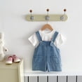 thumbnail image 6 of Boy Easter Outfit Casual Sleeveless Denim Jumpsuit Bunny Overalls Dress up Party Outfit Outfits for Girls 6-7 Years, 6 of 9