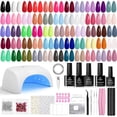 thumbnail image 1 of Kit de esmaltes de uñas Beetles Gel, 55 colores, lámpara UV, 80 unidades, 1 of 6