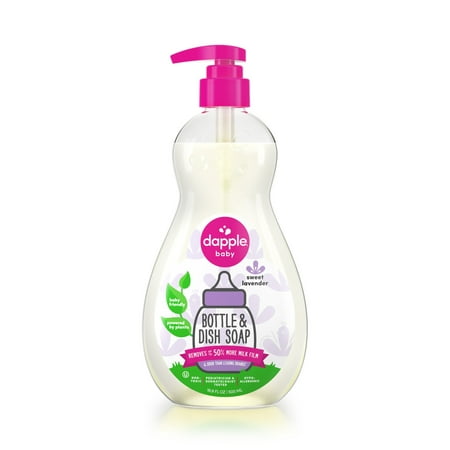 Dapple Plant Based, Baby-Friendly Bottle & Dish Liquid Soap, Lavender, 16.9 (Best Way To Wash Baby Bottles)