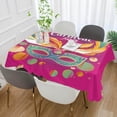 thumbnail image 5 of Coolnut Mardi Gras Tablecloth, Waterproof Washable Polyester Square Table Cover, Durable Tablecloth for Kitchen Dining Table Party Decor, 60"X 90", 5 of 7