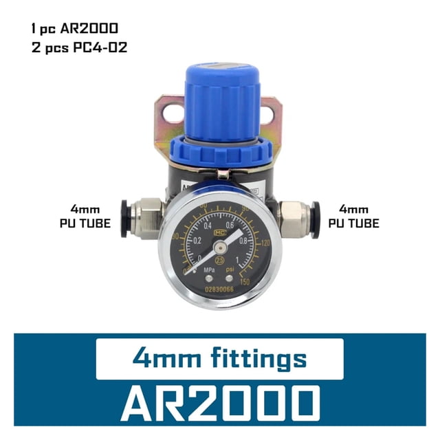 AR2000 1/4''Pneumatic Mini Air Pressure Relief Control, Compressor Regulator Treatment Units Valve Gauge Fitting ,Widely Used