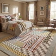 thumbnail image 4 of 9x12 Modern Geometric Bauhaus Grey Washable Area Rug for Living Room, Bedroom, Playroom– Low Pile, Non-Slip, Stain-Resistant, 4 of 8