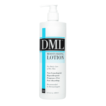DML Moisturizing Lotion - 16 Oz Pump Bottle, Unscented Skin Care for Women and Men