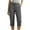 Dark Gray, variant on Womens Capri Pants with Pockets, Casual Summer Work Solid Color Womens Capris Khaki Size L
