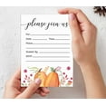 thumbnail image 5 of Inkdotpot Pack Of 30, Please Join Us Invitations With Envelopes, Autumn Pumpkin Watercolor Invites for Your Wedding, Bridal Shower, Baby Shower, Engagement Party, Birthday 5 X 7 Inches, 5 of 7