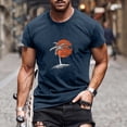 thumbnail image 2 of Into the Am Chemises Hommes T-Shirt Décontracté Col Rond Impression Numérique 3D Manches Courtes Entraînement Physique Sport Blouse, 2 of 5