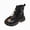 A38-Black, variant on Girls Boots Childrens Fall Winter Ankle Boots Kids Cozy Casual Shoes