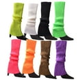 thumbnail image 3 of Dengjunhu 1 Pair Womens Fashion Leg Warmers Adult Ribbed Knitted Long Socks for Party Sports Casual Socks, 3 of 7