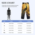 thumbnail image 4 of Vsdgher Elegant Gold Leaf Peacock Print Mens Pajama Pants Sleep & Lounge Pants, PJ Bottoms With elastic waistb and Pockets, 4 of 5
