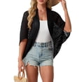 thumbnail image 5 of Womens Crochet Cardigan Lightweight Open Front Beach Cover Up Knit Long Dolman Sleeves Summer Outfits, 5 of 7
