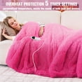 thumbnail image 6 of PMONPA Heated Blanket for Adult, Soft Faux Fur & Sherpa Electric Blanket, Fast-Heating with 10 Heating Levels & 5 Options Auto off, 51"x 61", Rose Red, 6 of 8
