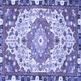 thumbnail image 1 of Ahgly Company Indoor Square Medallion Blue Traditional Area Rugs, 3' Square, 1 of 4
