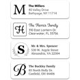 thumbnail image 1 of Etiquetas de dirección de devolución, insignias de conejo, monograma personalizado (100-1000), 1 of 6