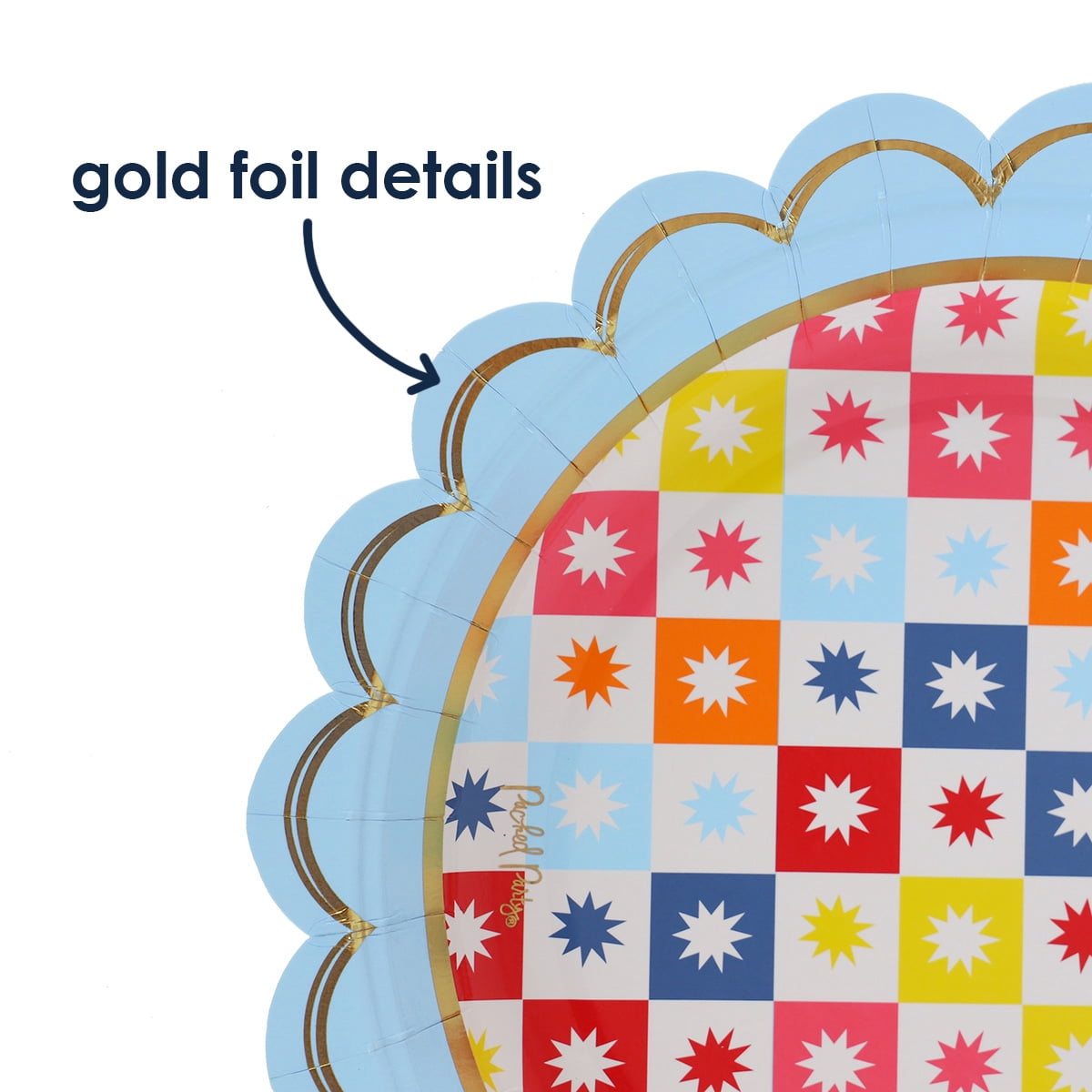 Packed Party "Check It Out" Multicolor 9" Dinner Plates, 10 CT