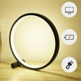 thumbnail image 3 of lionlar Round Desk Light USB 5W Dimmable Table Lamp Reading Lamp Night Light Bedroom Black, 3 of 8