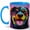 Blue, variant on Pop Art Rottweiler Coffee Mug, Colorful Dog Mug, Ceramic 11 oz