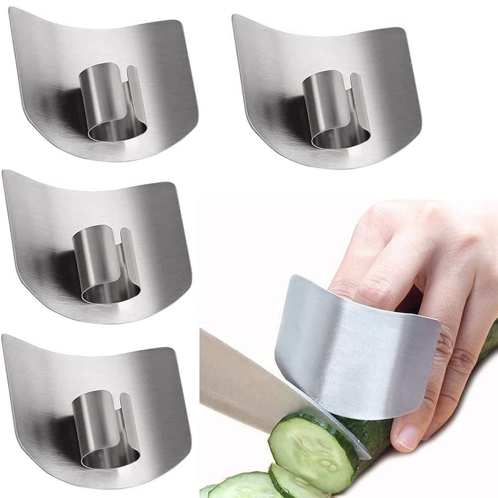 9 Pieces Finger Guard for Cutting Vegetables, Stainless Steel Finger  Protector, Knife Finger Protector, Thumb Guard Peelers for Onion Holder  Slicer