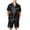 F5-Black, variant on 2 Piece Pajama Shorts Set for Men Silk Satin Short Sleeve Button Down Shirt and Elastic Waist Drawstring Shorts Set with Pockets Outfit Lightweight Soft Summer Vacation Lounge Sleepwear,Black L