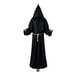 thumbnail image 5 of Disfraz medieval versátil Minnieouse para hombres y mujeres monje sacerdote capa Túnica negro METRO, 5 of 6