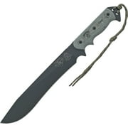 Tops ATRD01 Black Micarta Armageddon Machete Fixed Blade Knife + Sheath